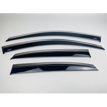 Дефлекторы окон Lexus RX II 300/330/350/400 2004-2009 с нерж. хром полоской-2
